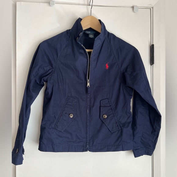 Ralph Lauren Kids Navy Cotton Canvas Jacket size 8/10 - Picture 1 of 7